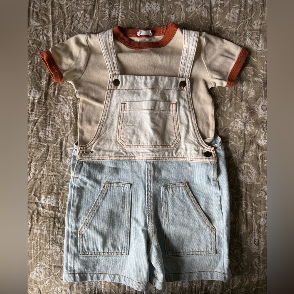 Fin & Vince shorts overalls ONLY
